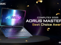 기가바이트 AORUS MASTER 16 AI PC, 업계 정상급 혁신으로 컴퓨텍스 2025 베스트 초이스 어워드 수상