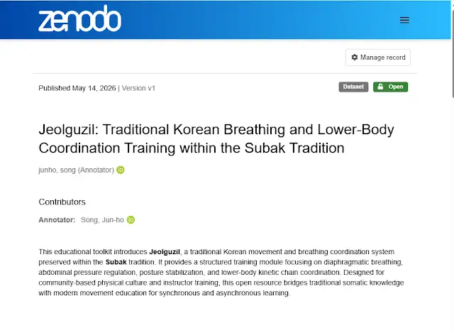 World Subak Federation Publishes Open Educational Resource on Traditional Korean Movement Training